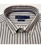 CAMISA CRO. M L  Cuello 2664  P-carrado  Sin bolsillo Mod.4041 Marino Foto